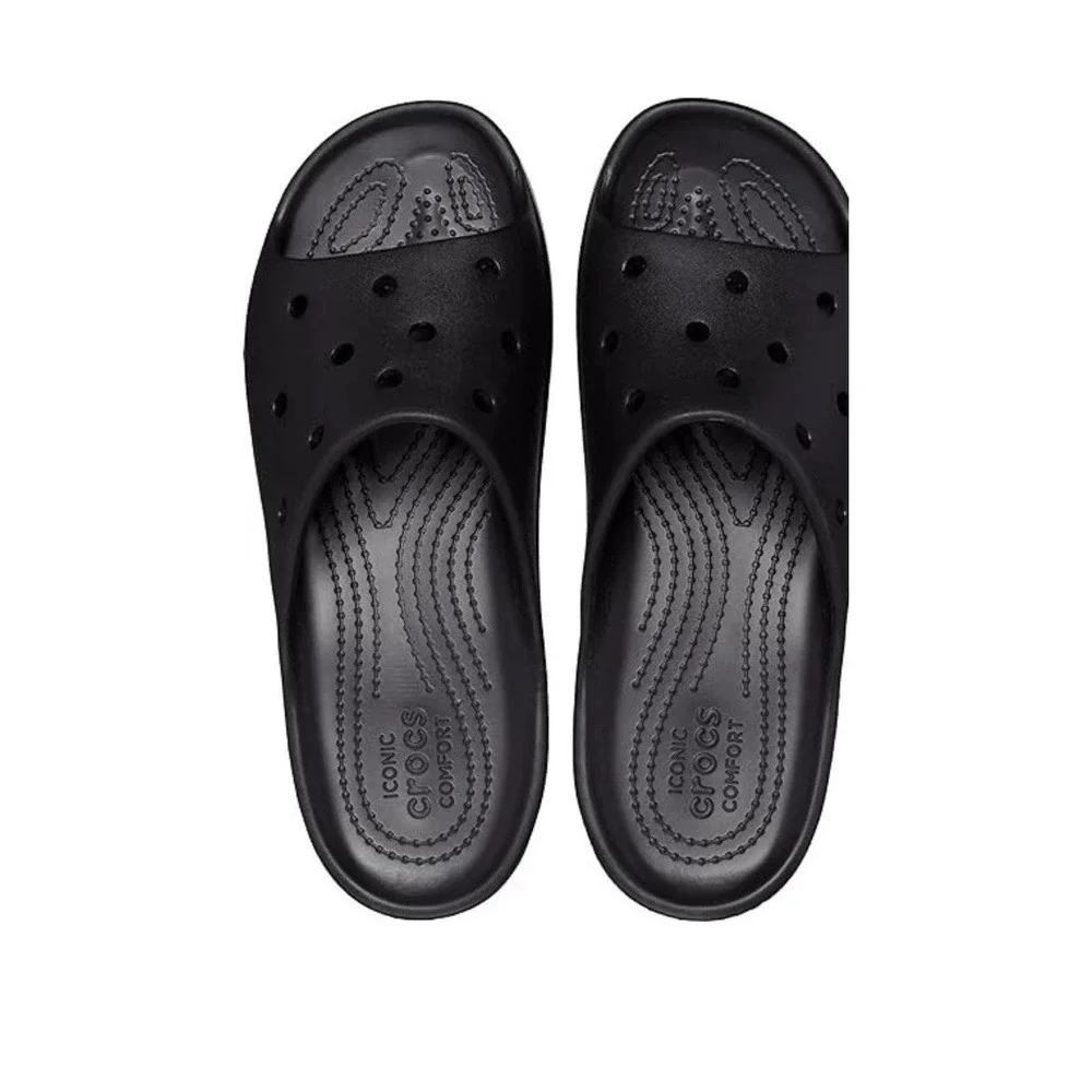 Crocs Classic Platform Slide 208180-001 Black Women Sandals Size 8 NWOT